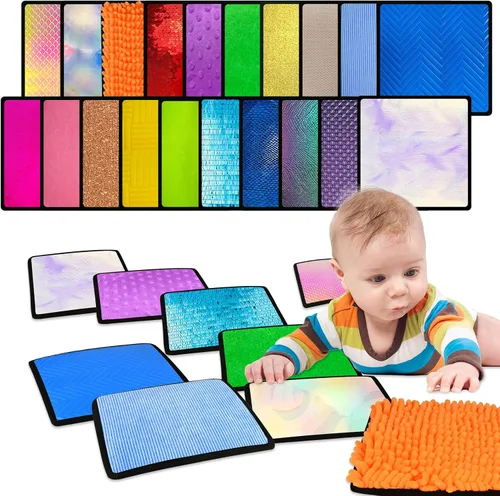Vista 8 de 10 juegos de tapetes sensoriales para niños autistas, azulejos sensoriales texturizados, juguetes sensoriales para bebés y niños pequeños
