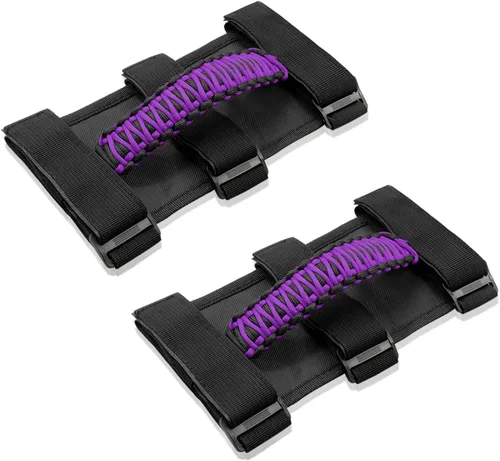 Vista 14 de 2x Asas de Agarre de Barra Enrollable para Jeep Wrangler YJ TJ JK JKU JL JLU Sports Sahara Freedom Rubicon Unlimited X Gladiator JT 1955-2022 Negro