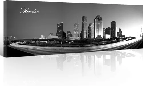 Vista 14 de Atlanta Skyline - Arte de pared para sala de estar, lienzo de paisaje urbano, decoración moderna para el hogar, imágenes panorámicas, edificio