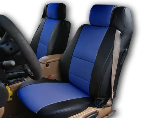 Vista 9 de Iggee Chrysler Sebring 1996 ~ 2000 convertible de cuero artificial Exact Original Fit 2 fundas de asiento delantero – asientos laterales del Beige