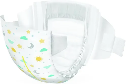Vista 5 de Medline Pañales desechables para bebé, talla 1 (8-14 libras), caja de 200