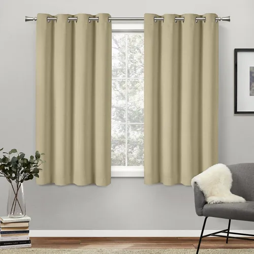 Vista 12 de Exclusive Home Curtains - Par de paneles de cortinas, modelo Academy, con ojales para bloqueo total de luz Blanco