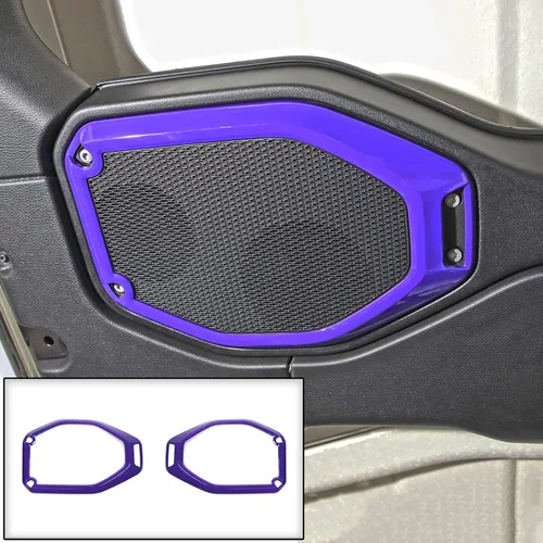 Vista 11 de JeCar Cubierta de marco de altavoz superior para Jeep Wrangler JL JLU Gladiator JT 2018-2023, accesorios interiores (azul)