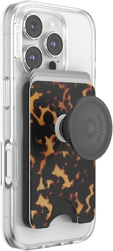 Vista 19 de PopSockets Cartera adhesiva para teléfono y tarjetero con agarre, púrpura - Aura