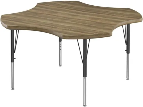 Vista 122 de Correll - Mesa rectangular de actividades para el aula de 24 x 36 pulgadas, altura ajustable (19-29 pulgadas), parte superior de nogal colonial