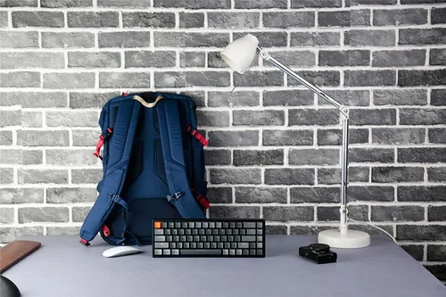 Vista 9 de Keychron K6 Teclado mecánico inalámbrico intercambiable con Bluetooth 5.1con cable, 65% compacto de 68 teclas RGB LED retroiluminadas con N-Key
