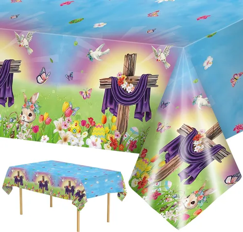 Vista 9 de 2 Piezas Mantel del Día de los Muertos - Mantel de Plástico Dia De Los Muertos, Mantel Desechable con Calavera de Azúcar Floral Cubierta de Mesa