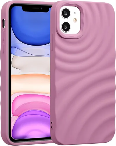 Vista 8 de ZCDAYE Funda diseñada para iPhone 11, bonita funda para teléfono con patrón de desgarrador de agua, tacto sedoso, brillante, elegante, para mujeres