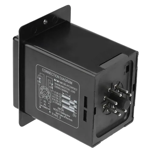 Vista 5 de Relé de retardo de tiempo, módulo controlador de retardo de temporizador AC 220V 0-199 minutos 8 pines ASY-3D en relé temporizador Pantalla digital