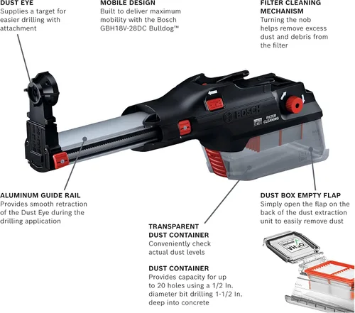 Vista 2 de BOSCH Accesorio para recolección de polvo GDE28D SDS-plus®