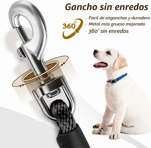 Vista 3 de Lynxking - Correa de control para perros - Correa larga de adiestramiento para perros - Línea de seguimiento con asa cómoda - Cuerda para cachorros
