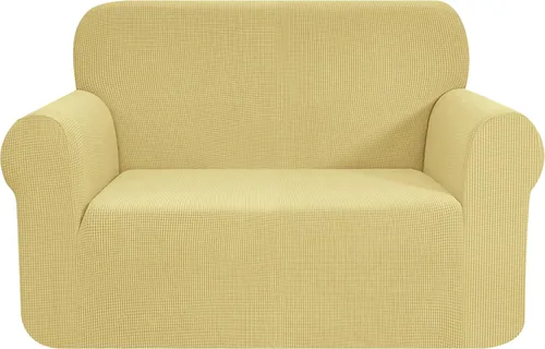 Vista 100 de CHUN YI - Funda elástica de 1 pieza para sillón grande, funda protectora suave de Jacquard con elastano, detalle de cuadros y parte inferior
