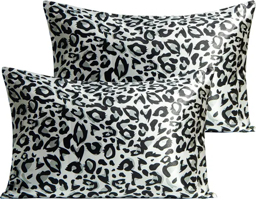 Vista 74 de NTBAY Paquete de 2 fundas de almohada estándar de satén para cabello y piel, lujosas y sedosas fundas de almohada con cierre de sobre, 20 x 26