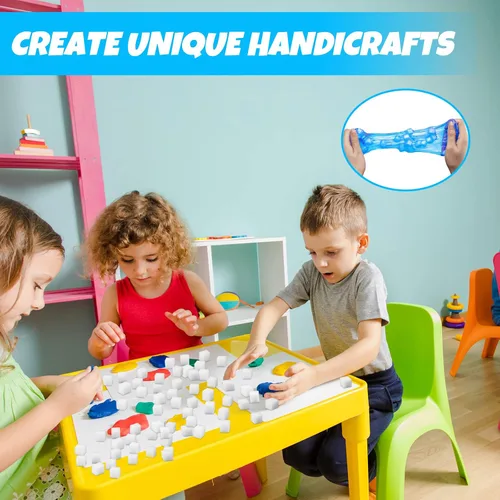 Vista 4 de Junkin 400 dijes de cubos de gelatina para niños y niñas, manualidades artísticas de bricolaje
