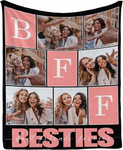 Vista 16 de Regalos de cumpleaños para mujeres, manta de amistad personalizada con tus fotos, manta personalizada con mis propias imágenes para hermanas