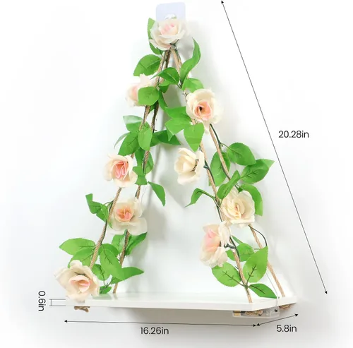 Vista 3 de JOPSTDI Estantes flotantes para pared, decoración de pared de plantas, estante colgante, decoración de núcleo de cabaña, decoración estética