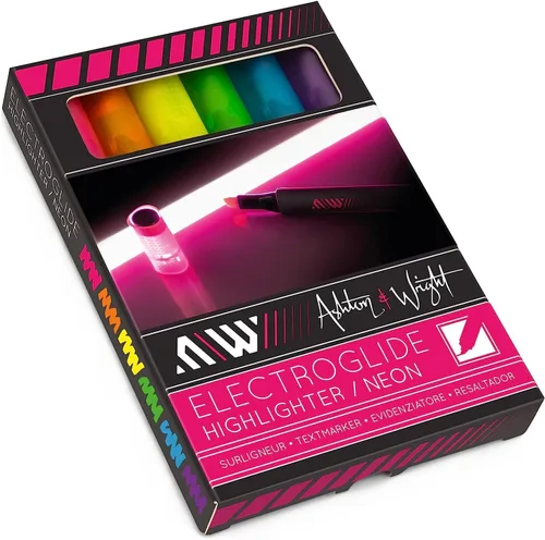 Vista 6 de Ashton and Wright - Resaltadores triangulares ElectroGlide - Paquete de 6 colores pastel