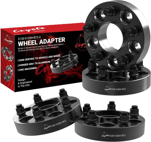 Vista 16 de Wheel Accessories Parts 2 espaciadores de rueda centrados en buje 5 en 4.724 in 0.197x4.724 in 0.787 in grueso 2.857 in Hub M14x1.5 14x1.5 rosca