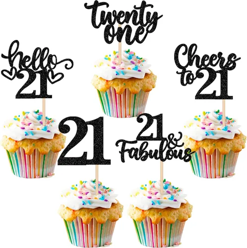 Vista 83 de 30 piezas de adornos para cupcakes de 12 cumpleaños feliz, brillantes doce, hola 12, felicitaciones a 12 años, adornos para cupcakes, 12