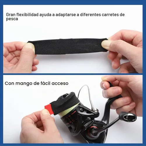 Vista 4 de Dovesun Cinturón de carrete de pesca Carrete de protección de carrete de pesca Carretes giratorios Accesorios de carrete de pesca 4 unids