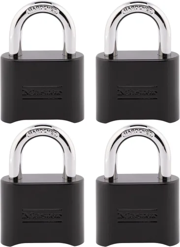 Vista 10 de Master Lock Candado de Combinación Negro, Establece Tu Propio Candado de Combinación, Resistente a la Intemperie, para Interiores y Exteriores
