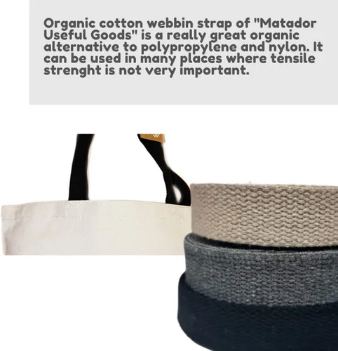 Vista 7 de Correa de nailon de algodón pesado de 1 pulgada - Correas para manualidades y artes (Natural, 9 m), MATADOR USEFUL GOODS