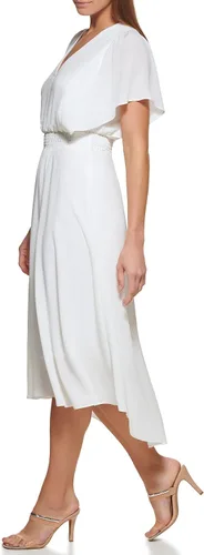 Vista 3 de DKNY Vestido de punto sin mangas con cuello en V