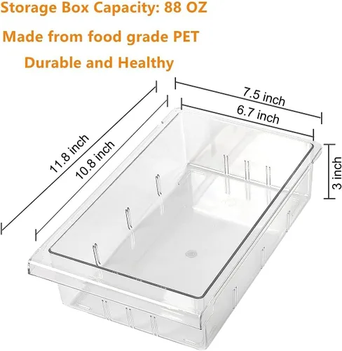 Vista 5 de Shopwithgreen - Recipiente organizador para refrigerador