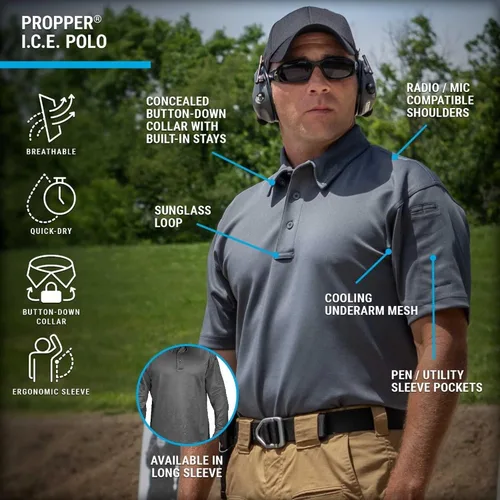 Vista 4 de Men's Long Sleeve ICE Polo