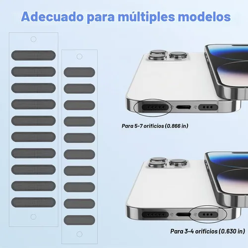 Vista 3 de Enchufe antipolvo USB C para iPhone 15, 16, 17, cubierta de puerto USB C, cubierta de altavoz de teléfono, limpiador de puerto de carga de teléfono
