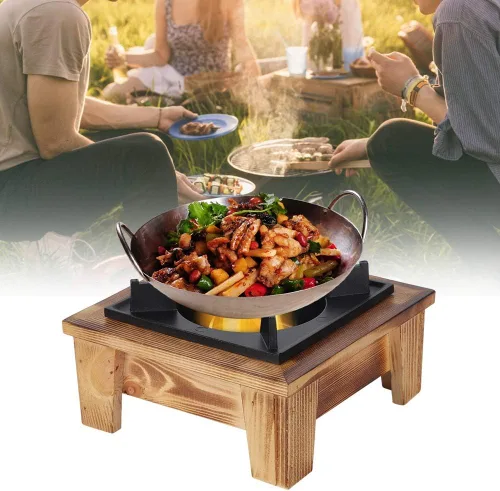 Vista 4 de Soporte para estufa de alcohol, estufas de camping para mochileros, mini estufa portátil de alcohol, estufa de alcohol de mesa, quemador
