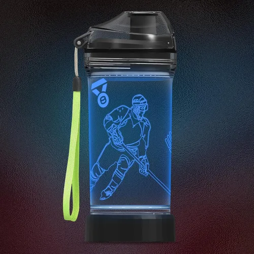 Vista 8 de CoolGift Mart Botella de agua iluminada con diseño "Soy un niño de Dios", taza de bebida de 14 onzas, sin BPA, regalo de bautismo ideal