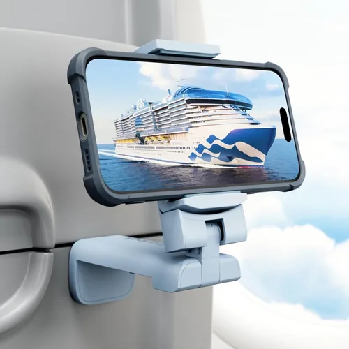 Vista 16 de Klearlook Soporte Universal para Teléfono de Vuelo, Blanco, Plegable, Rotación de 360°, Compatible con Teléfonos de 4.7-6.9 Pulgadas Blanco puro