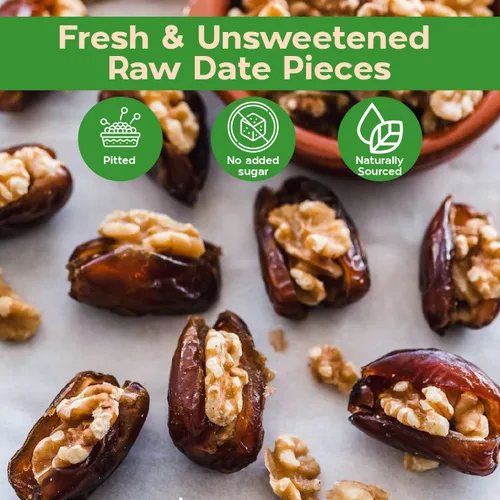 Vista 3 de Sincerely Nuts Dátiles secos sin hueso sin azúcar añadido, 1 libra, piezas de dátiles secos enteros frescos sin azúcar - Dátiles naturales sin