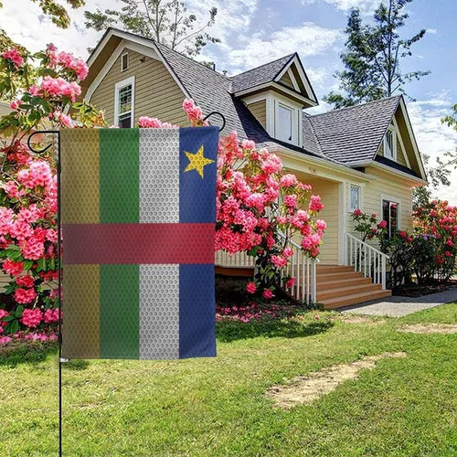 Vista 5 de Flag Of The Central African Republic Garden Flag 28"x40" Inch Double Sided Garden Flags Home Lawn Outdoor Decor Flags Party Banner Welcome Flag