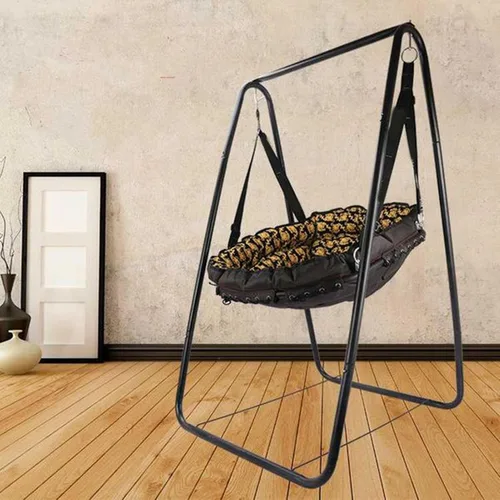 Vista 5 de Soporte para silla de hamaca, soporte de hamaca de acero resistente, soporte de columpio resistente multiusos para jardín al aire libre, patio