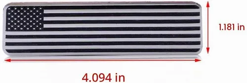 Vista 7 de Generic 2X US USA American Flag Metal Car Trunk Emblem Fender Badge Sticker Car Truck Decal, Chrome Black, Universal Fit, Vehicle Specific Fit Negro