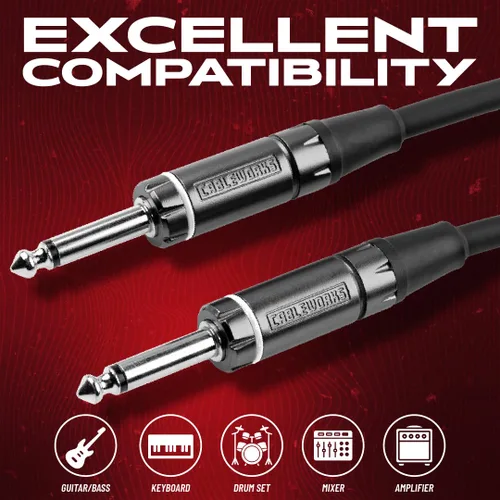 Vista 4 de Cableworks by Gator Cases Composer Series Deluxe 3 pies recto a recto cable para instrumentos de guitarra (GCWC-INS-03)