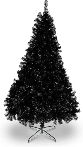 Vista 13 de Bonnlo - Pino de Navidad artificial, sin luces, blanco, de 5 pies, árbol de Navidad pequeño, decoración para fiesta, base de metal resistente