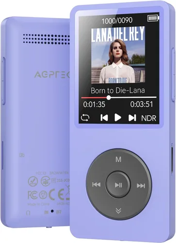 Vista 11 de Reproductor MP3 AGPTEK A02 con Bluetooth 5.3, reproductor de música portátil con pantalla de 1.8 pulgadas, bocina, radio FM, grabadora de voz, Negro