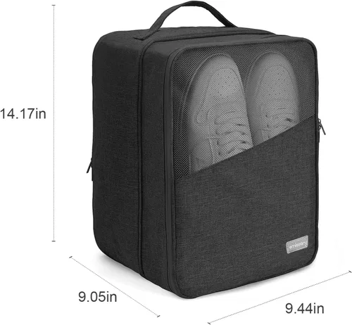 Vista 6 de Emissary Bolsa para zapatos con capacidad para 3 pares de zapatos para viajes, grandes bolsas impermeables para almacenamiento, bolsas de zapatos