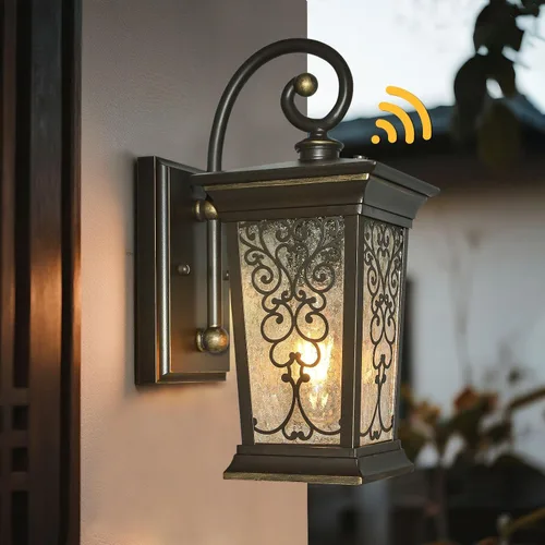 Vista 7 de ALVIME - Lámparas de pared para exteriores, accesorios de iluminación exterior de bronce aceitado de 14 pulgadas, luces impermeables