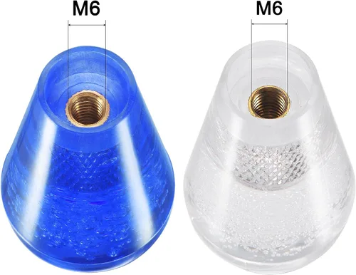 Vista 3 de uxcell Ellipse Oval Joystick Head Rocker Ball Top Handle Arcade Game Reemplazo Azul Blanco