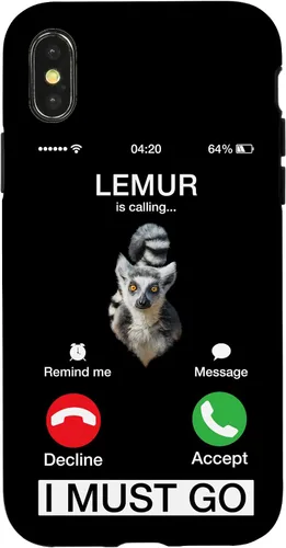 Vista 5 de Carcasa novedosa para iPhone 14 Lemur Is Calling Funny Native Mammals Pet Lovers
