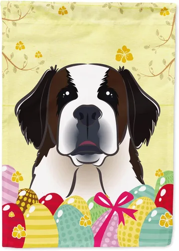 Vista 38 de Caroline's Treasures BB1920CHF - Bandera de caza de huevos de Pascua con diseño de bulldog francés, para casa, gran porche, para colgar en la pared