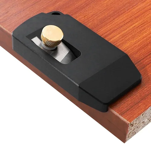 Vista 4 de Recortadora de bandas para carpintería, cepilladora de bandas manual de madera para PVC Abs, chapa de melamina, recortadora de carpintería