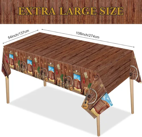 Vista 2 de Capoda - Mantel de plástico desechable para mesa de fiesta occidental, 3