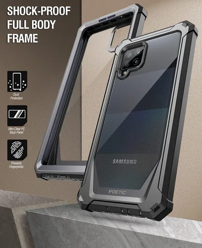 Vista 6 de Poetic Guardian - Funda diseñada para Samsung Galaxy A42 5G, protector de pantalla integrado que funciona con identificación de huellas dactilares