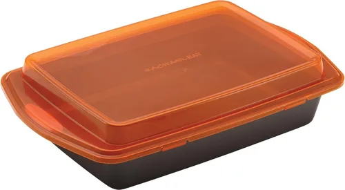 Vista 10 de Rachael Ray Yum-o! - Molde rectangular antiadherente para hornear Bandeja para hornear antiadherente de fácil liberación, 9 x 13 pulgadas, gris