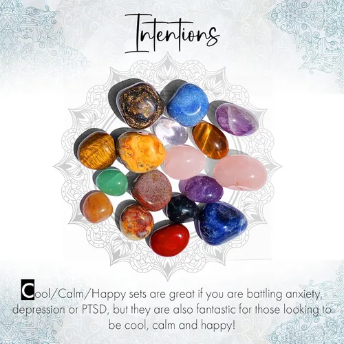 Vista 2 de Piedras de cristal curativas pequeñas (0.39 a 0.59 pulgadas), juego de piedras pulidas para alivio de preocupaciones y preocupaciones, bronce
